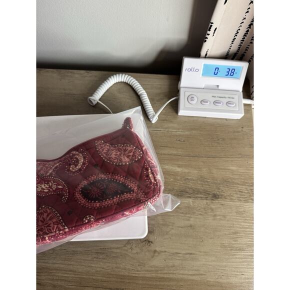 VTG Vera Bradley Mesa Red Quilted Cotton Small Crossbody Purse Paisley Bandanna - Picture 9 of 9